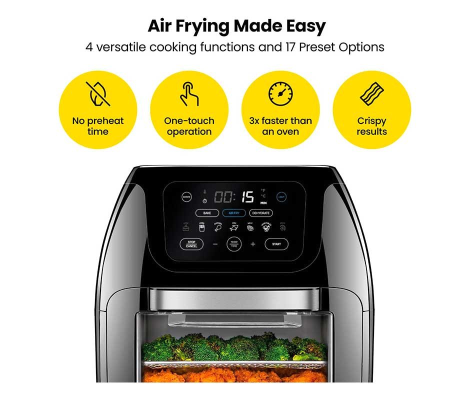 caracteristicas de Freidora de aire chefman 10 litros