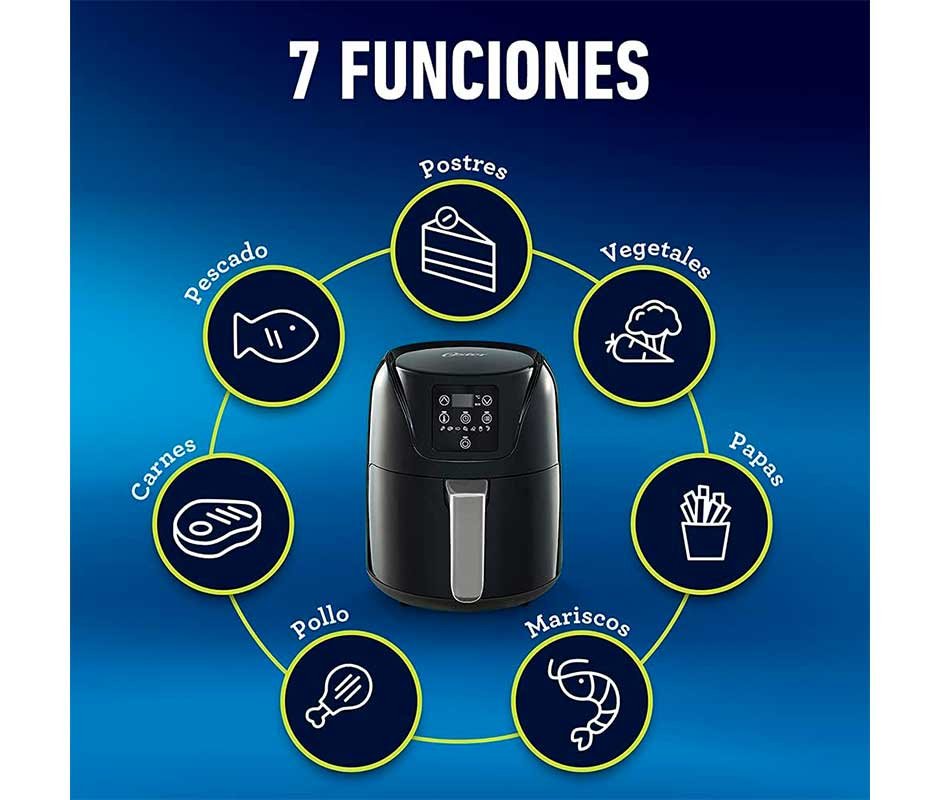 Funciones de la Freidora de Aire Digital Oster de 4 Litros CKSTAF40D